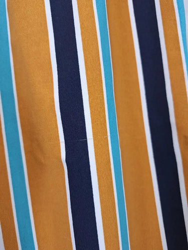 Zara Everyday Mustard Stripe Relaxed Fit Pants Size S by SwapUp-Online Second Hand Store-Online Thrift Store