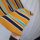 Zara Everyday Mustard Stripe Relaxed Fit Pants Size S by SwapUp-Online Second Hand Store-Online Thrift Store