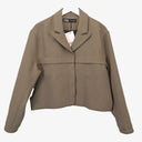 Zara Khaki Cropped Utility Jacket Size L by SwapUp-Online Second Hand Store-Online Thrift Store