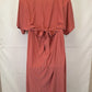 Zara Plunge Neck Wrap Midi Dress Size L by SwapUp-Online Second Hand Store-Online Thrift Store