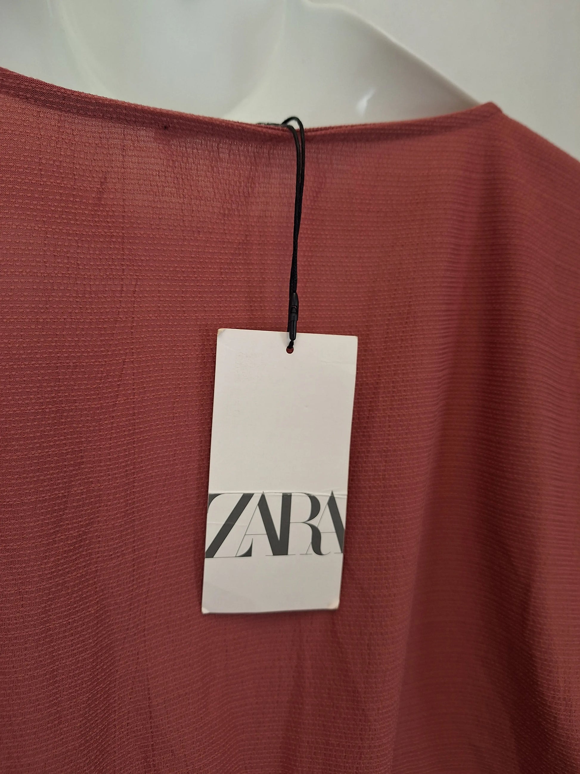 Zara Plunge Neck Wrap Midi Dress Size L by SwapUp-Online Second Hand Store-Online Thrift Store