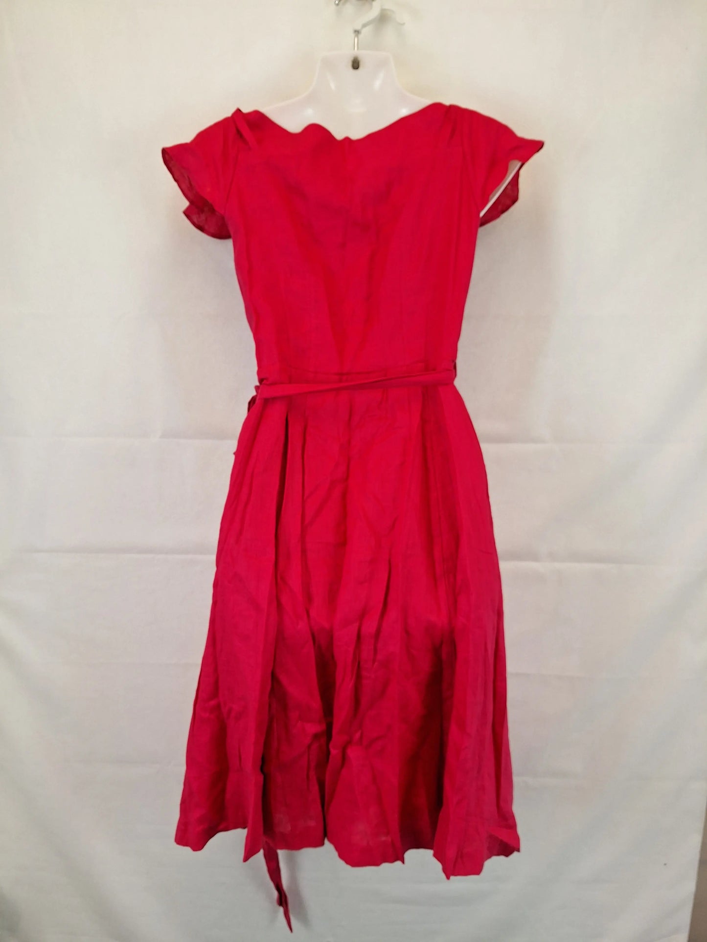 Zara Raspberry Frilled Wrap Midi Dress Size S by SwapUp-Online Second Hand Store-Online Thrift Store