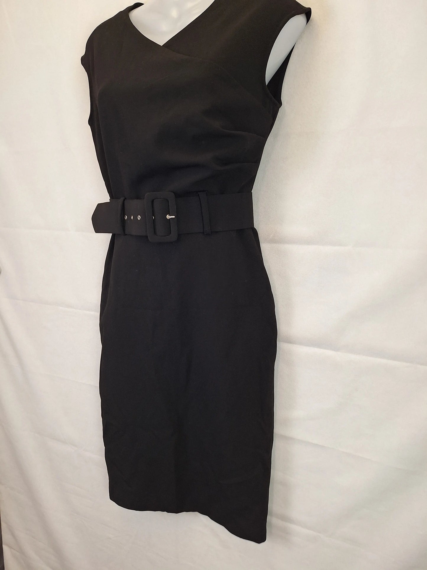 Zara Tailored Smart Belted Midi Dress Size M by SwapUp-Online Second Hand Store-Online Thrift Store
