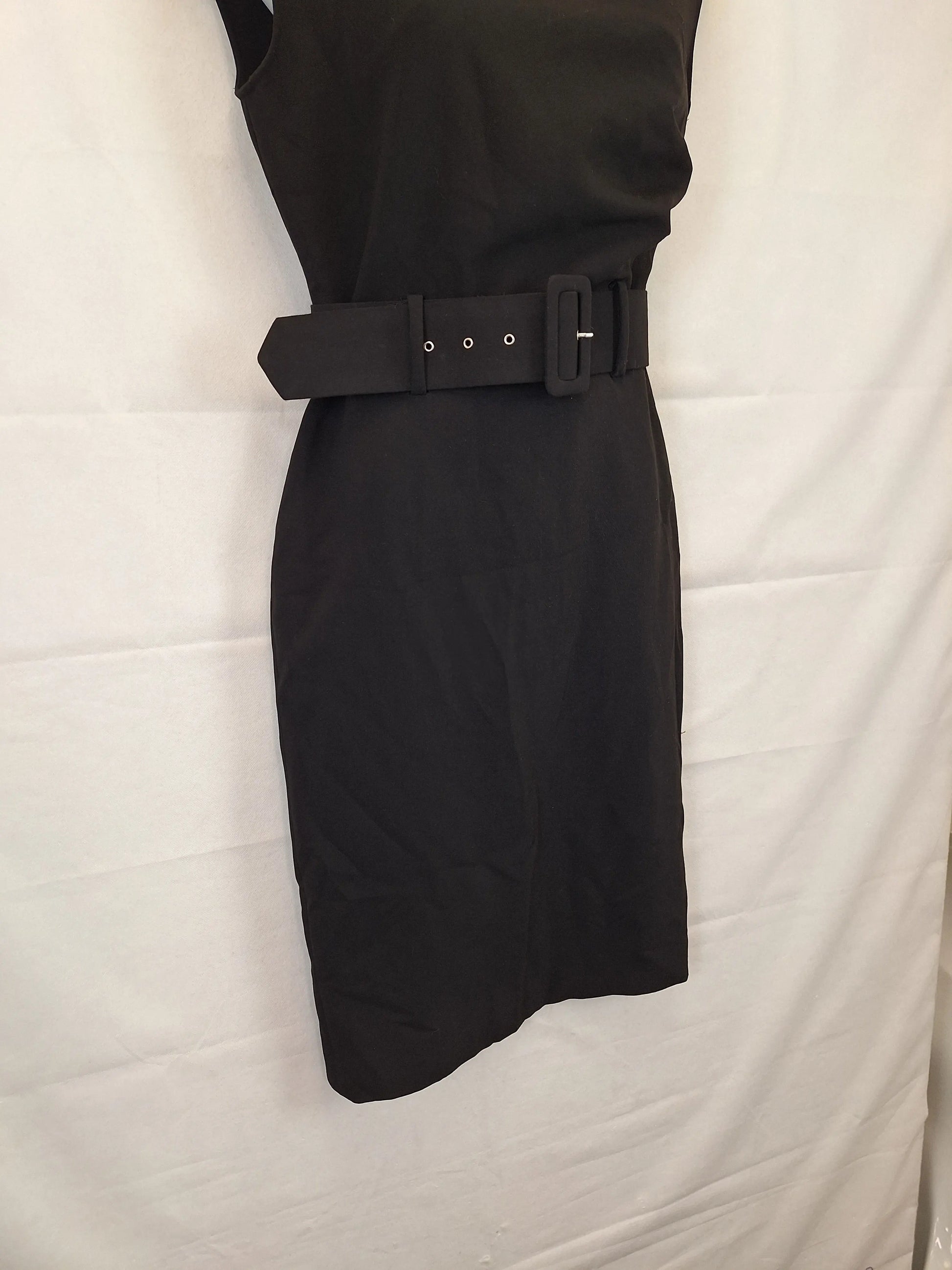 Zara Tailored Smart Belted Midi Dress Size M by SwapUp-Online Second Hand Store-Online Thrift Store
