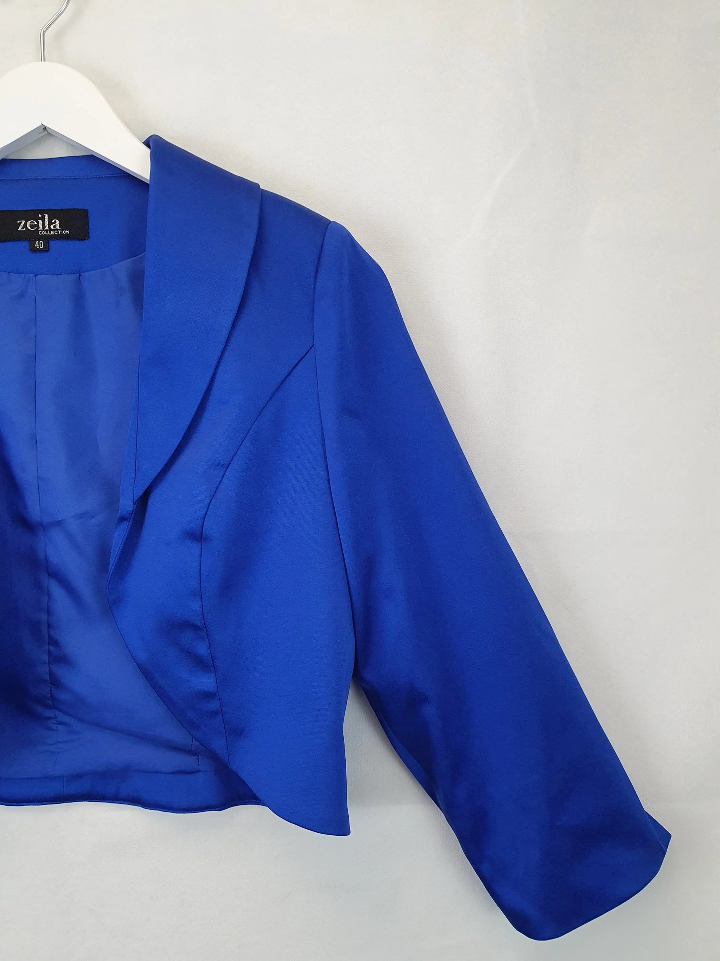 Zeila Cropped Lined Evening Jacket Size 12 by SwapUp-Online Second Hand Store-Online Thrift Store
