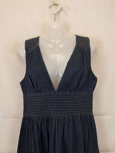 Zimmerman Elegant V Neck Denim Mini Dress Size 12 by SwapUp-Online Second Hand Store-Online Thrift Store