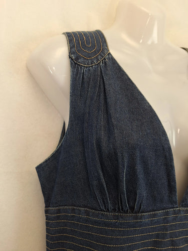 Zimmerman Elegant V Neck Denim Mini Dress Size 12 by SwapUp-Online Second Hand Store-Online Thrift Store