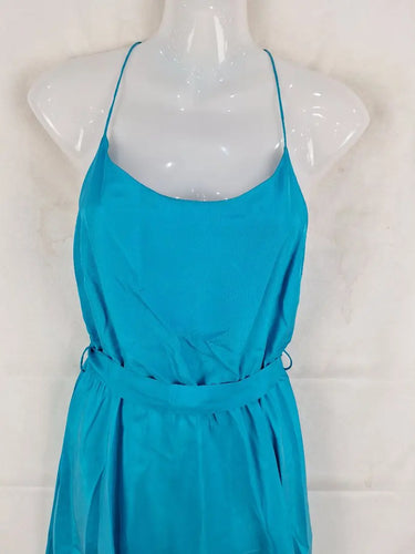 Zimmermann Aqua Racer Back Silk Party Mini Dress Size 8 by SwapUp-Online Second Hand Store-Online Thrift Store