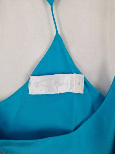 Zimmermann Aqua Racer Back Silk Party Mini Dress Size 8 by SwapUp-Online Second Hand Store-Online Thrift Store
