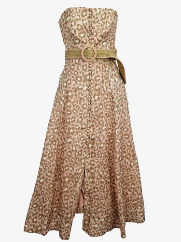 Zimmermann Blush Holiday Micro Button Dress Size 12 by SwapUp-Online Second Hand Store-Online Thrift Store