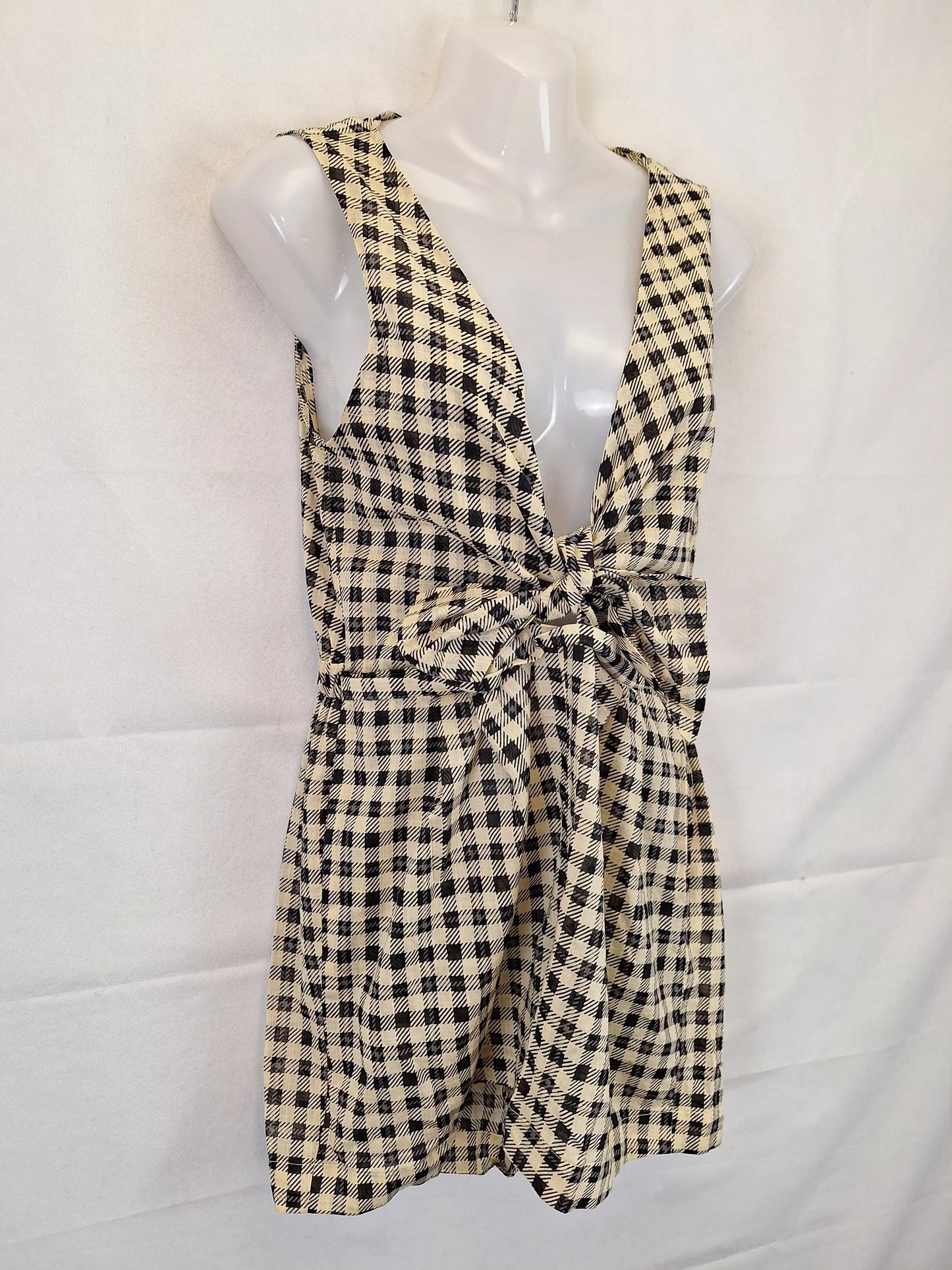 Zimmermann Checkered Front Tie Playsuit Size 12 by SwapUp-Online Second Hand Store-Online Thrift Store