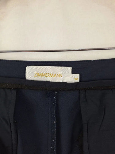 Zimmermann Navy Staple Cropped Chino Pants Size 8 by SwapUp-Online Second Hand Store-Online Thrift Store