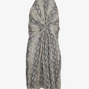Zimmermann Python Draped Halter Neck Mini Dress Size M by SwapUp-Online Second Hand Store-Online Thrift Store