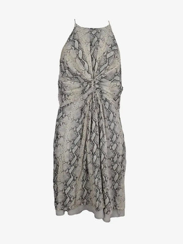 Zimmermann Python Draped Halter Neck Mini Dress Size M by SwapUp-Online Second Hand Store-Online Thrift Store