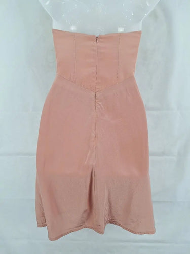 Zimmermann Rose Gold Silk Wrap Dress Size 4 by SwapUp-Online Second Hand Store-Online Thrift Store