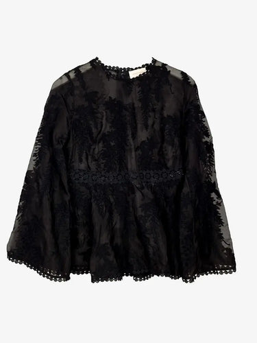 Zimmermann Silk Embroidered Peplum Blouse Size M by SwapUp-Online Second Hand Store-Online Thrift Store