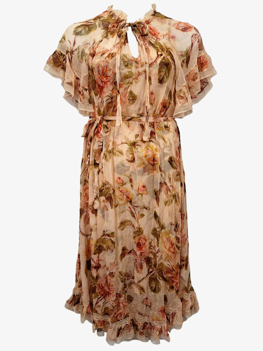 Zimmermann Silk-georgette Tie Neck Maxi Dress Size 14 by SwapUp-Online Second Hand Store-Online Thrift Store