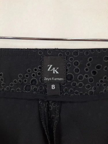 Zoya Karman Broderie Cropped Slight Flare Pants Size 8 by SwapUp-Online Second Hand Store-Online Thrift Store