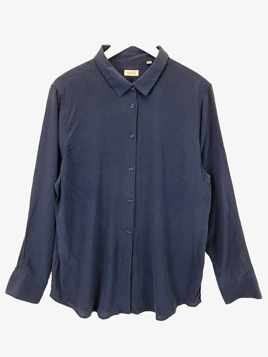 able Deep Sea Casual Silk Shirt Size XXL by SwapUp-Online Second Hand Store-Online Thrift Store