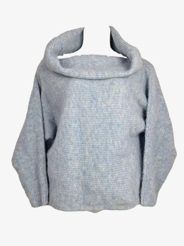 adolfo dominguez Baby Blue Alpaca Blend Cowl Jumper Size L by SwapUp-Online Second Hand Store-Online Thrift Store