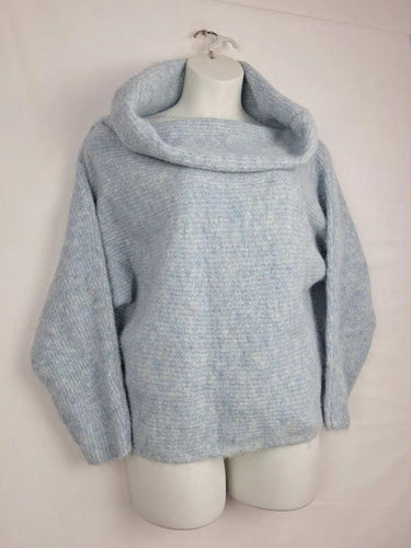 adolfo dominguez Baby Blue Alpaca Blend Cowl Jumper Size L by SwapUp-Online Second Hand Store-Online Thrift Store