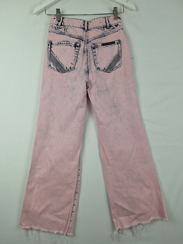 Second-Hand - Sass & Bide Swanky Pink Denim Flare Leg Jeans Size 6 - SwapUp