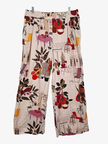 fria Wide Leg Pleated Still Life Pants Size 18 by SwapUp-Online Second Hand Store-Online Thrift Store
