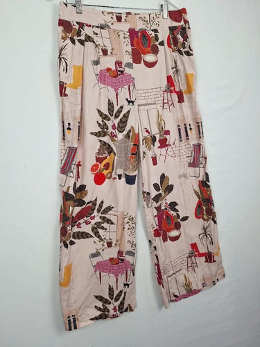 fria Wide Leg Pleated Still Life Pants Size 18 by SwapUp-Online Second Hand Store-Online Thrift Store