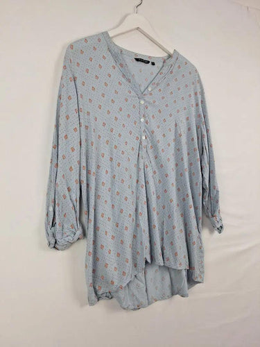 melange Patterned Casual  3/4 Sleeve Blouse Size XL by SwapUp-Online Second Hand Store-Online Thrift Store