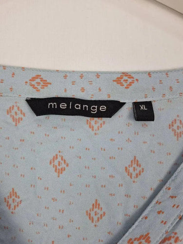 melange Patterned Casual  3/4 Sleeve Blouse Size XL by SwapUp-Online Second Hand Store-Online Thrift Store