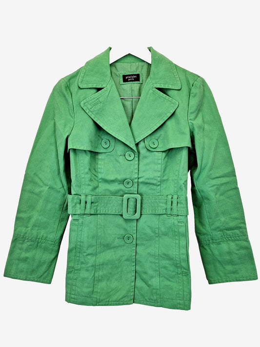 Principles Lime Outdoor Belted Jacket Size 10 Petite by SwapUp-Online Second Hand Store-Online Thrift Store
