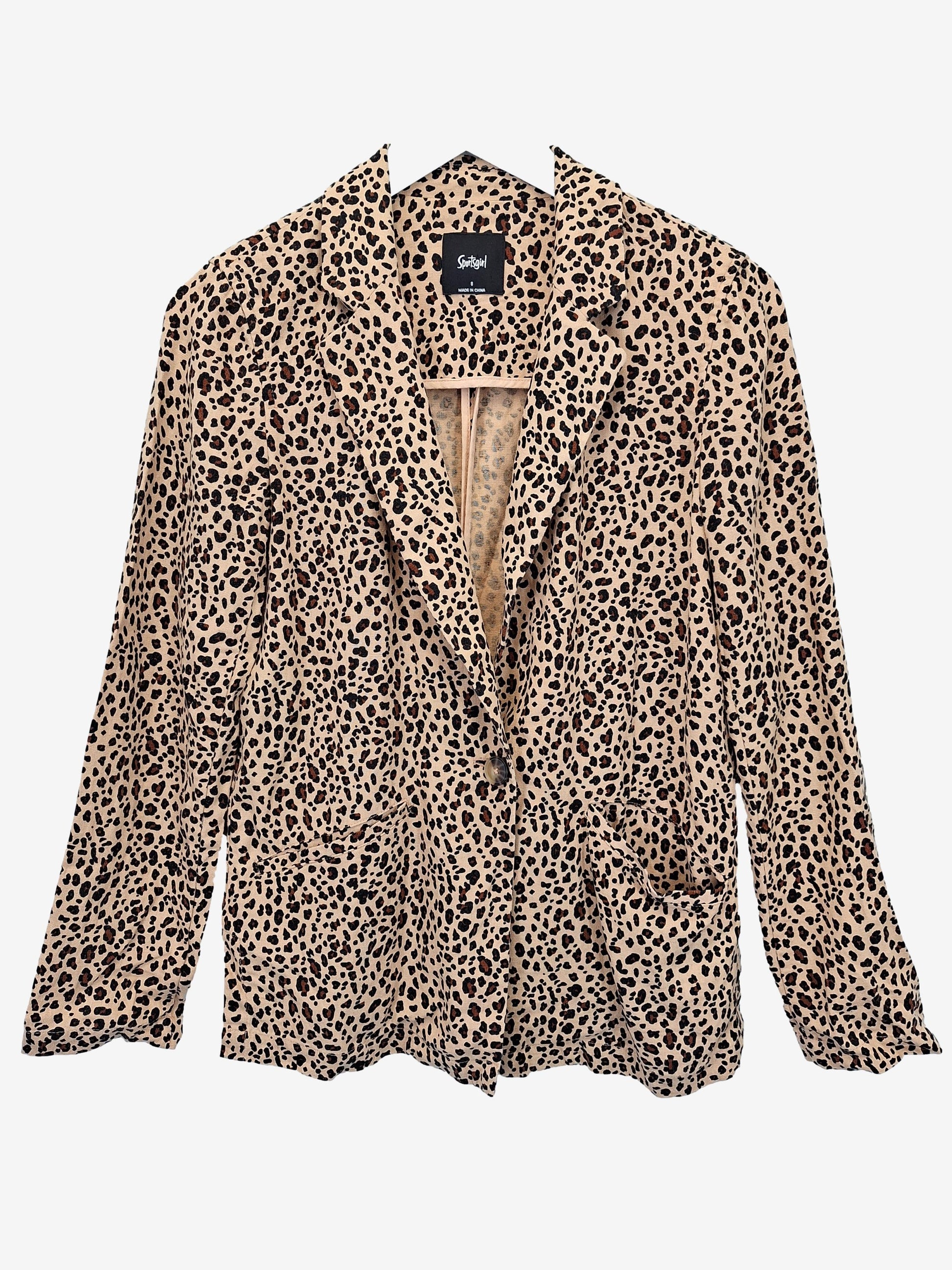 Sportsgirl Cheetah Blazer Size 8 by SwapUp-Online Second Hand Store-Online Thrift Store