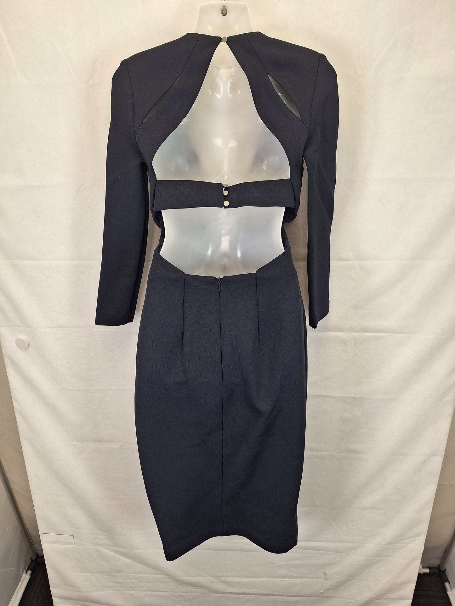 Nicholas Navy Cut Out Midi Dress Size 10 by SwapUp-Online Second Hand Store-Online Thrift Store