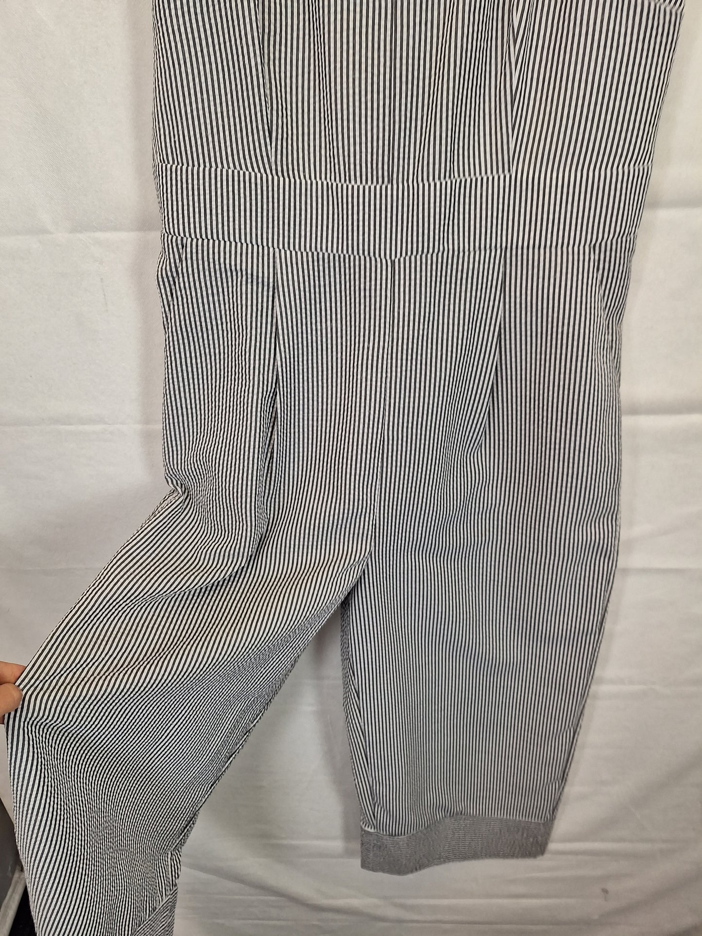 French Connection Waffle Striped Jumpsuit Size 12 by SwapUp-Online Second Hand Store-Online Thrift Store