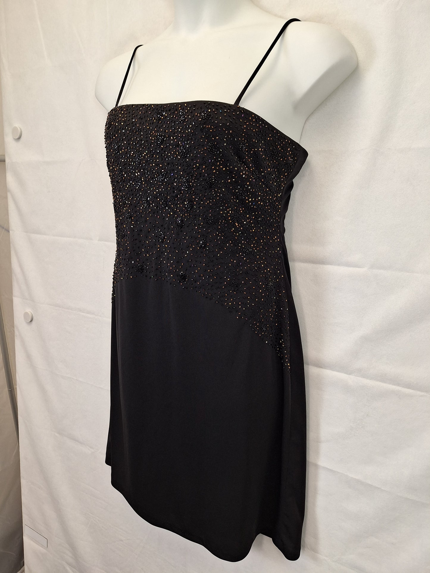Liz Jordan Beaded Evening Strap Midi Dress Size 16 by SwapUp-Online Second Hand Store-Online Thrift Store