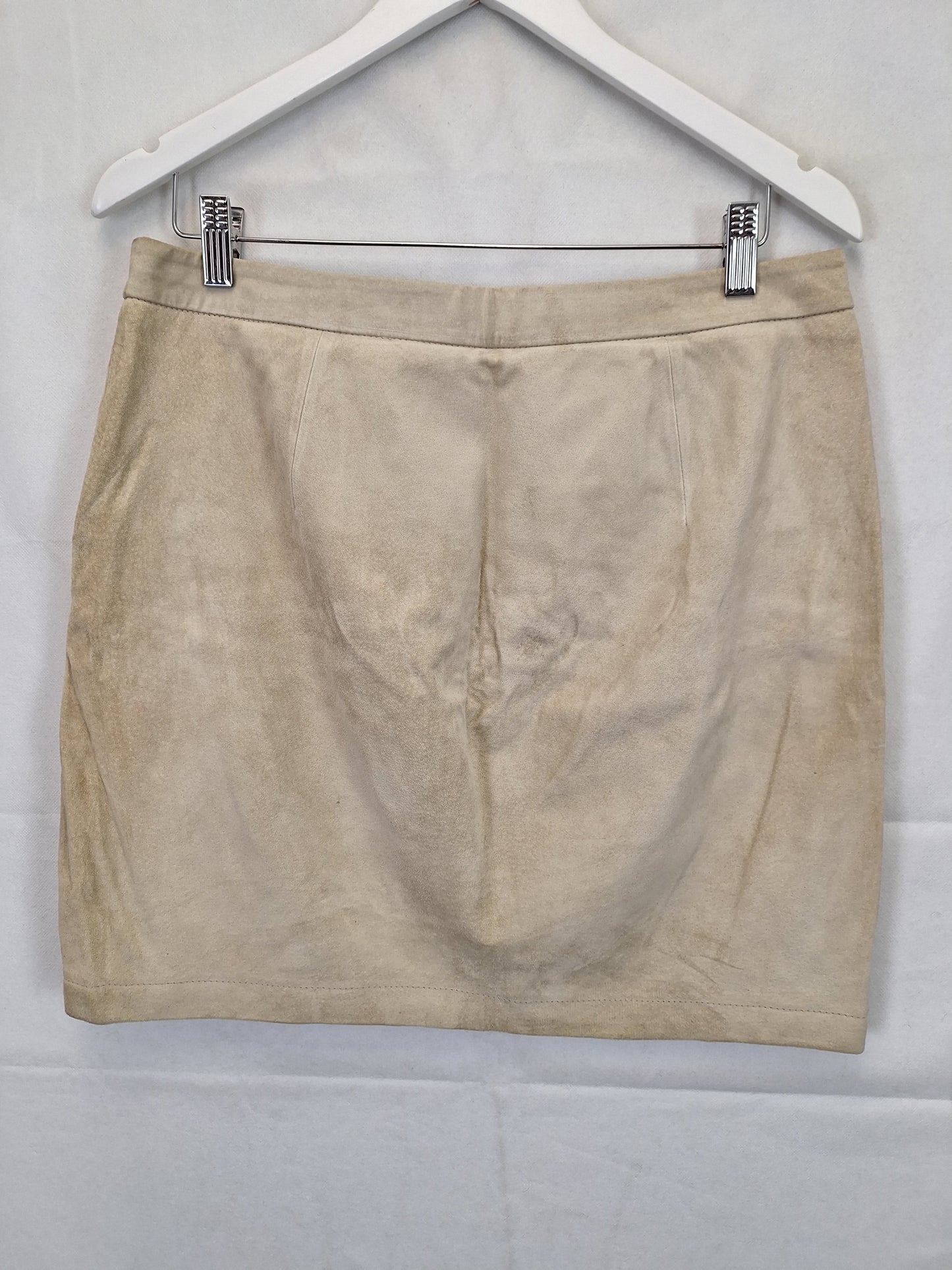 Jeanswest Genuine Leather Zip Midi Skirt Size 12 by SwapUp-Online Second Hand Store-Online Thrift Store