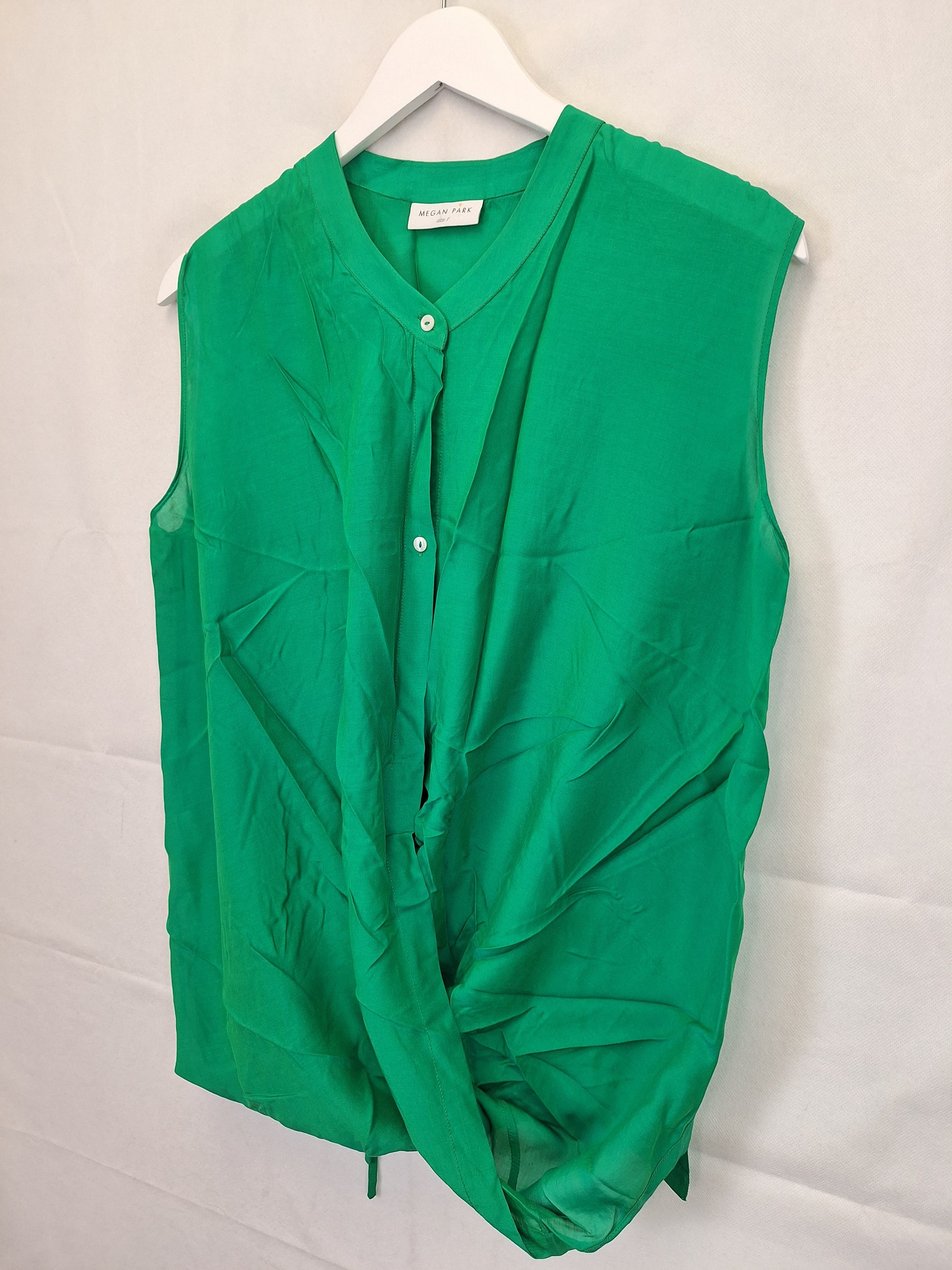 Megan Park Sleeveless Twirl Blouse Size S by SwapUp-Online Second Hand Store-Online Thrift Store