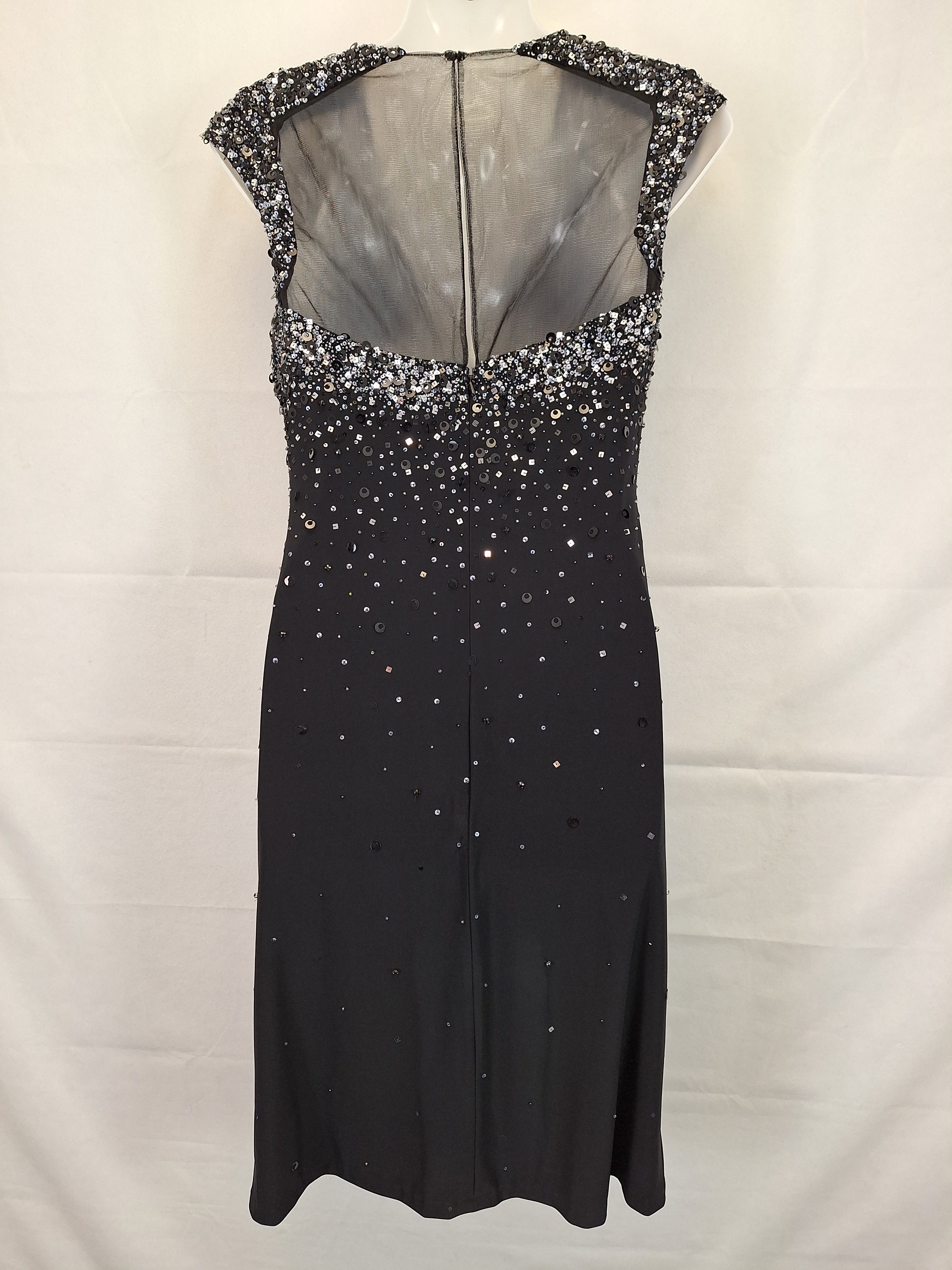 Mignon Sparkly Sequin Evening Midi Dress Size 10 SwapUp