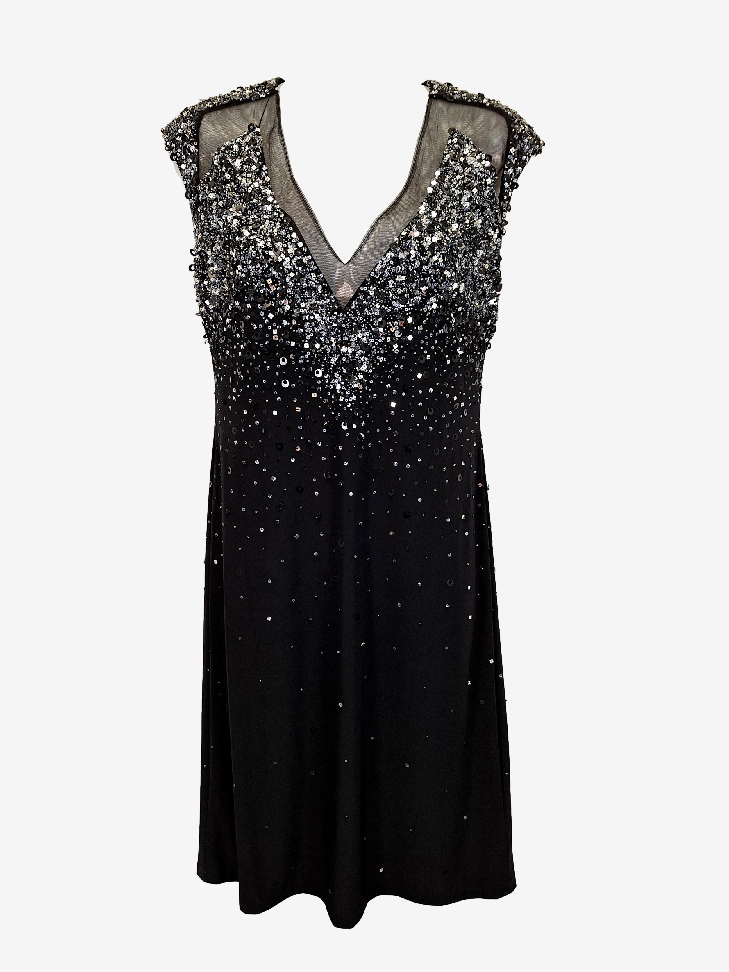 Mignon Sparkly Sequin Evening Midi Dress Size 10 SwapUp