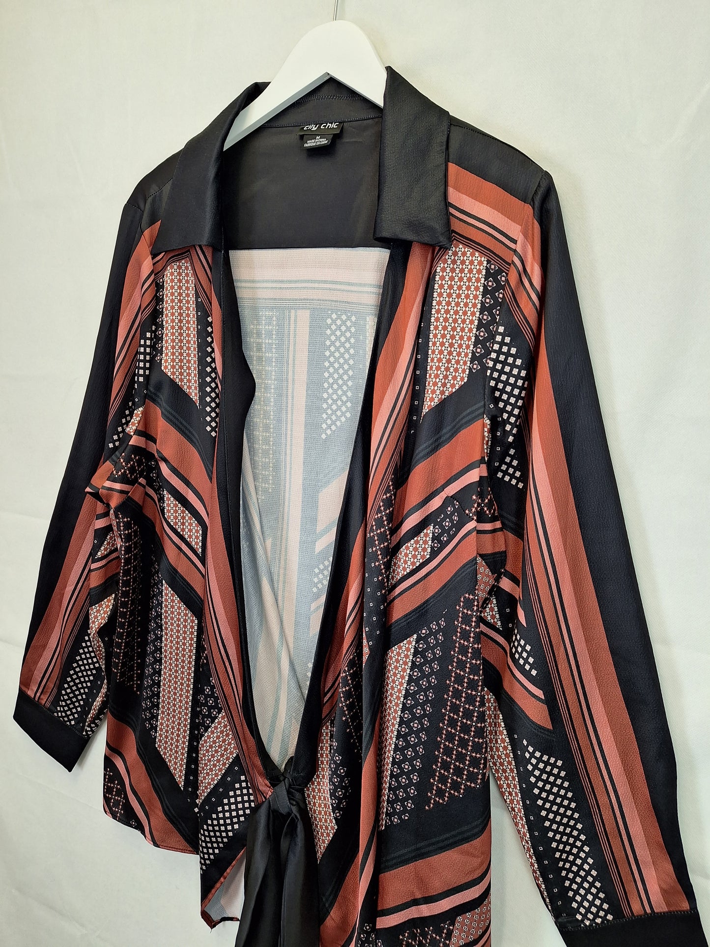 City Chic Striped Wrap Essential Blouse Size M Plus by SwapUp-Online Second Hand Store-Online Thrift Store