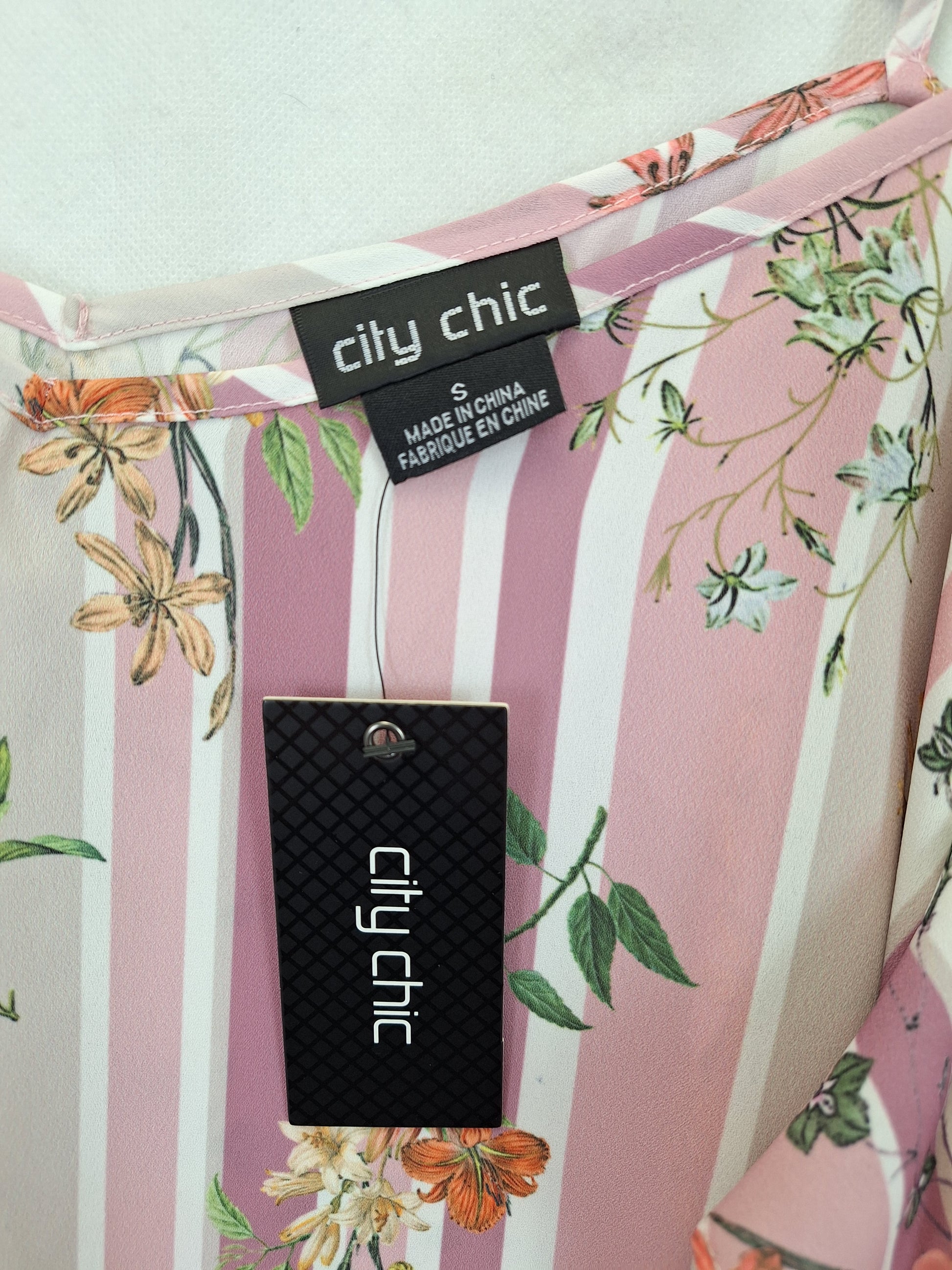 City Chic Top Lady Stripe Summer Top Size S Plus by SwapUp-Online Second Hand Store-Online Thrift Store