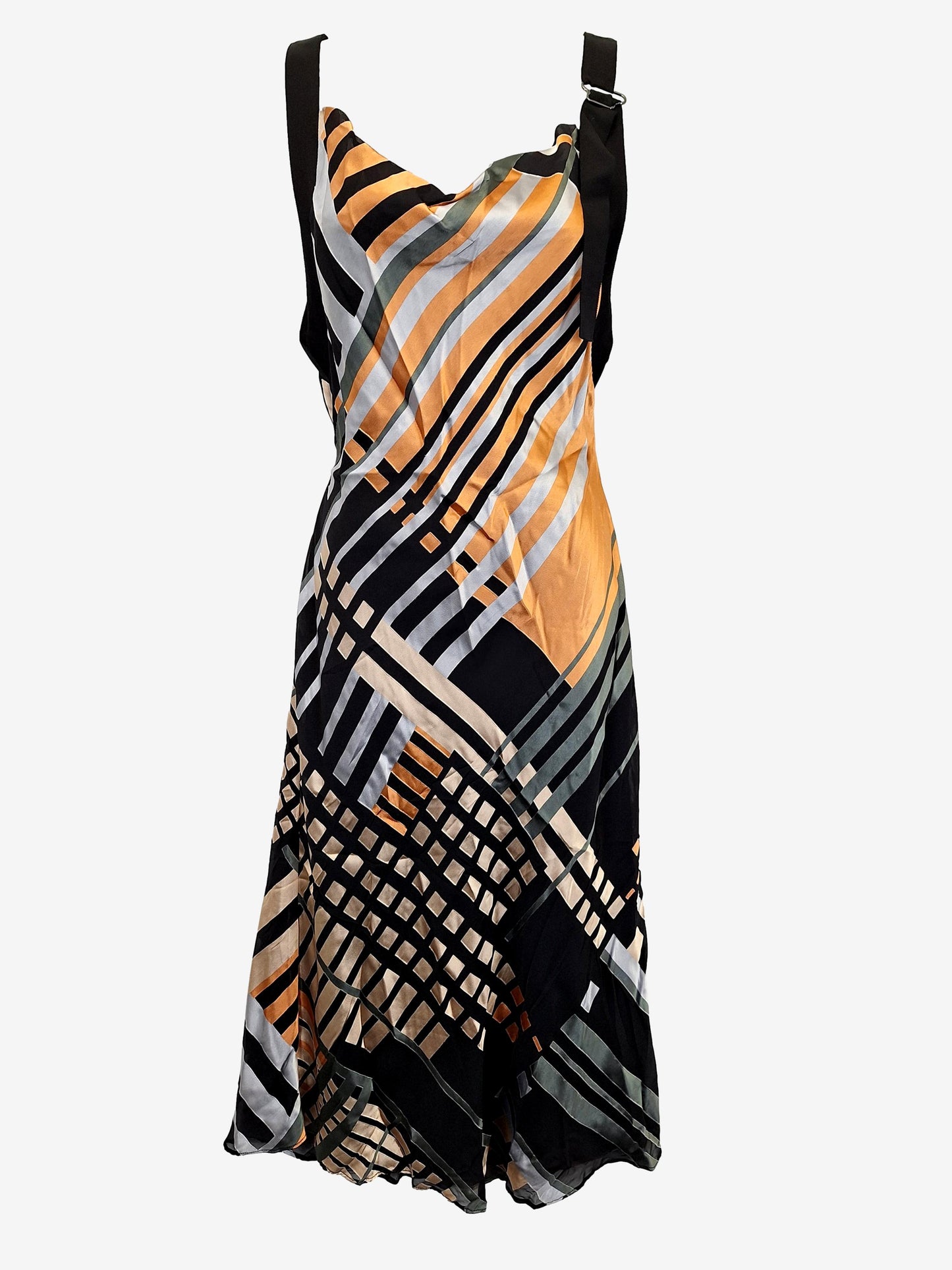 Cue Metallics Evening Maxi Dress Size 10 by SwapUp-Online Second Hand Store-Online Thrift Store