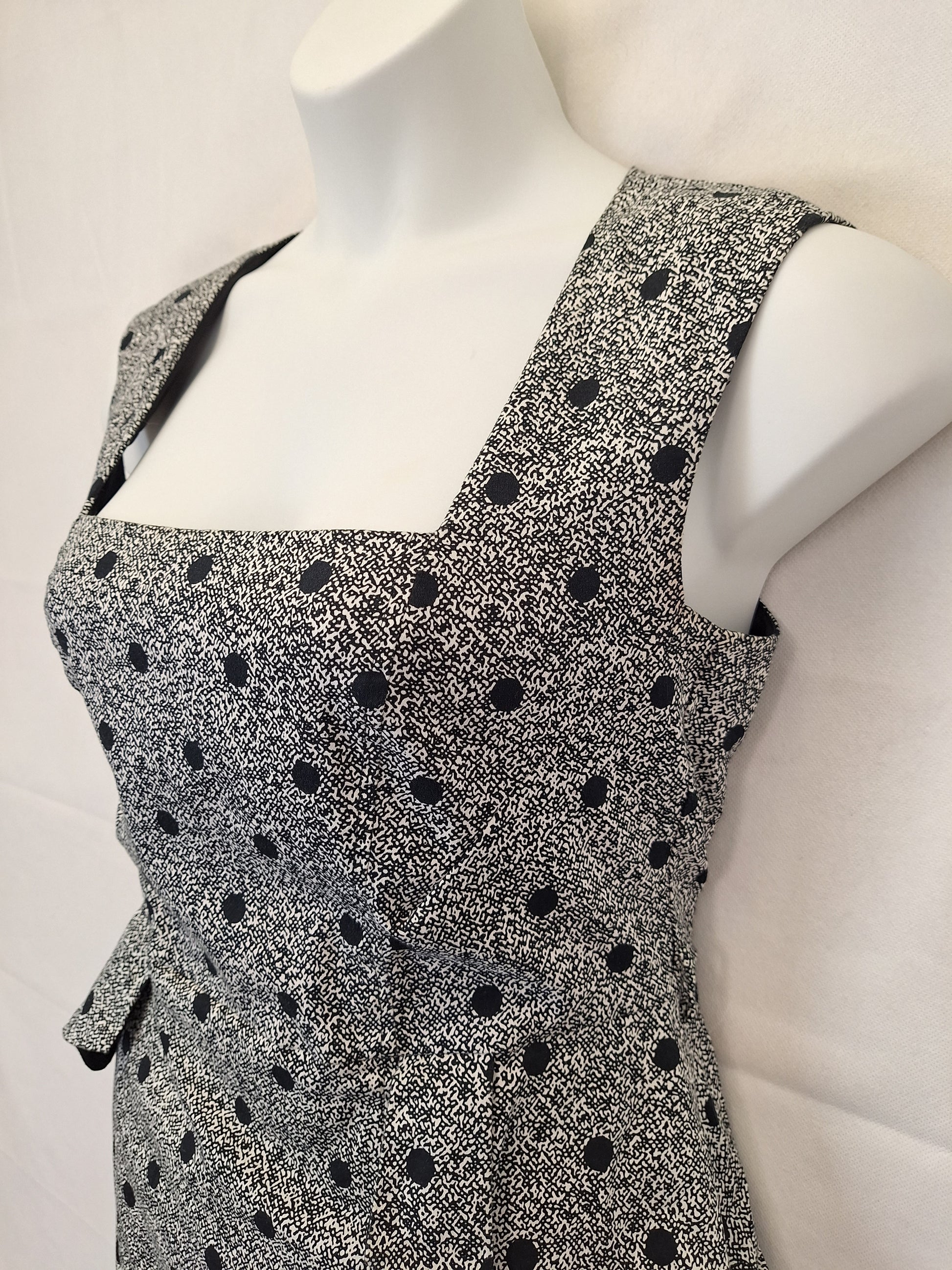Review Polka Dot Office Style Midi Dress Size 16 by SwapUp-Online Second Hand Store-Online Thrift Store
