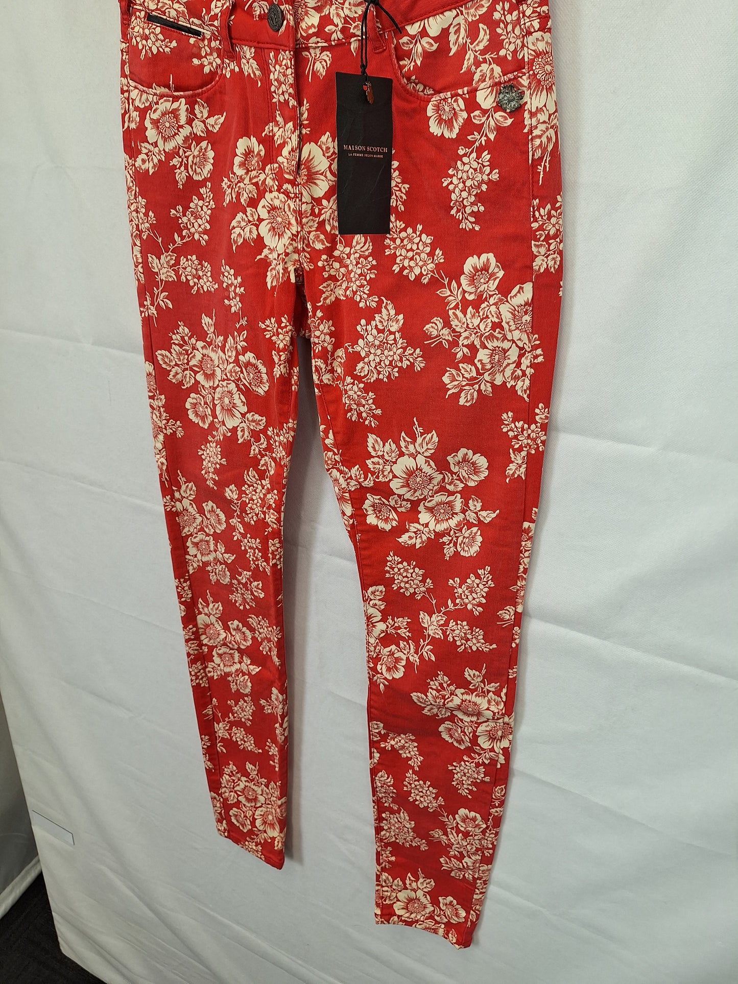 Scotch & Soda Hawaii Print Skinny Denim Jeans Size 8 by SwapUp-Online Second Hand Store-Online Thrift Store
