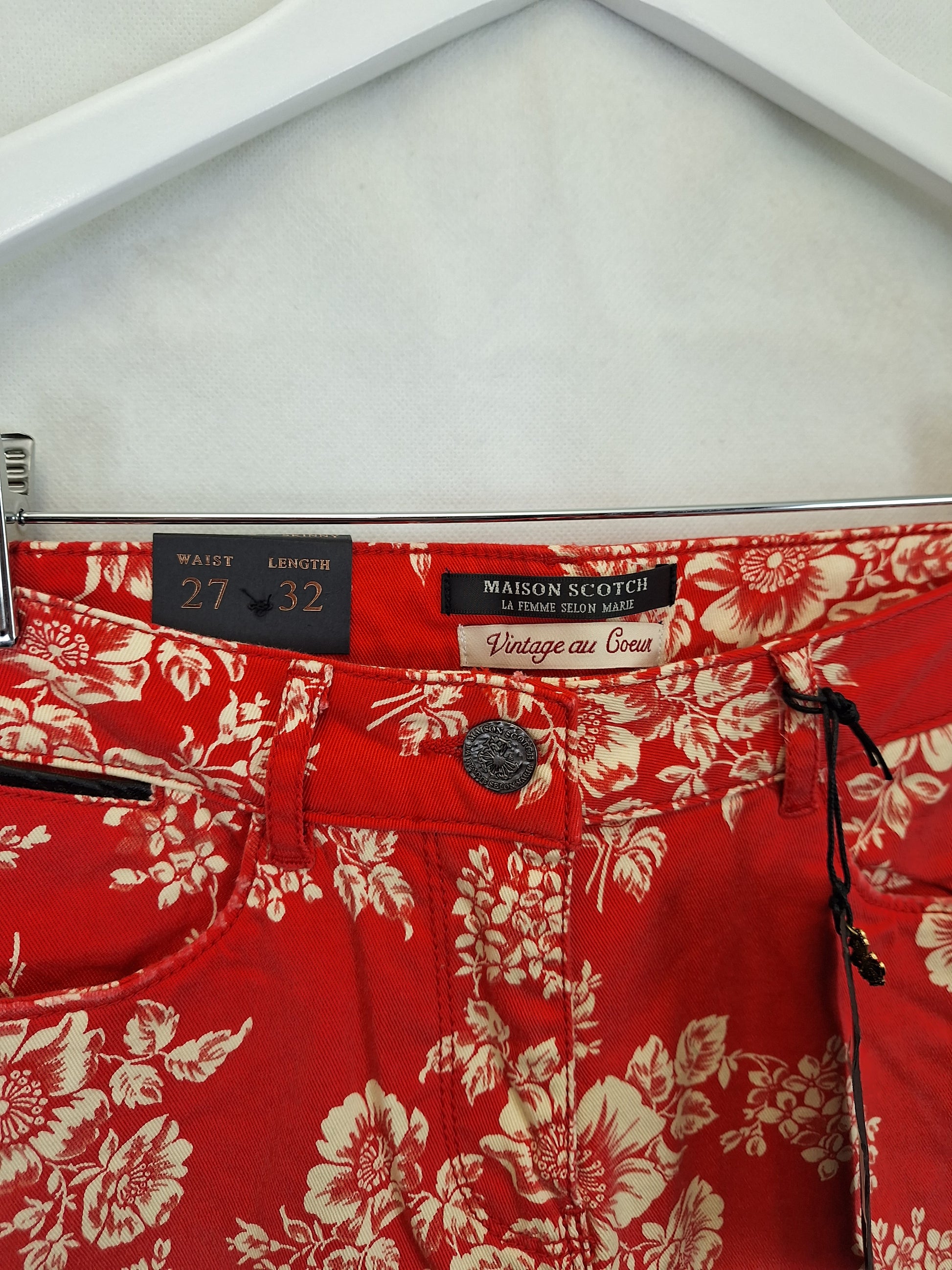 Scotch & Soda Hawaii Print Skinny Denim Jeans Size 8 by SwapUp-Online Second Hand Store-Online Thrift Store