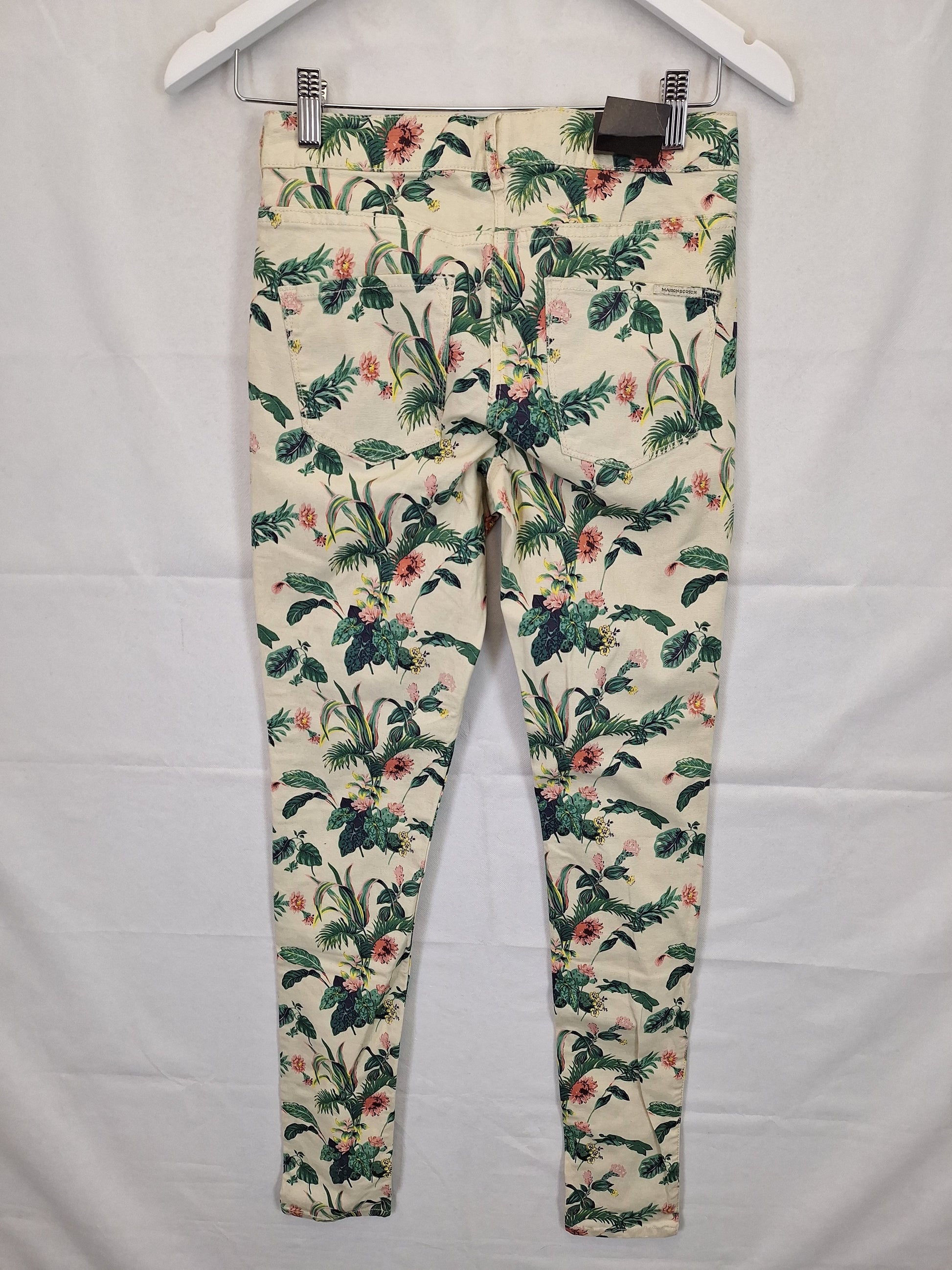 Scotch & Soda Botanical Print Skinny Denim Jeans Size 8 by SwapUp-Online Second Hand Store-Online Thrift Store