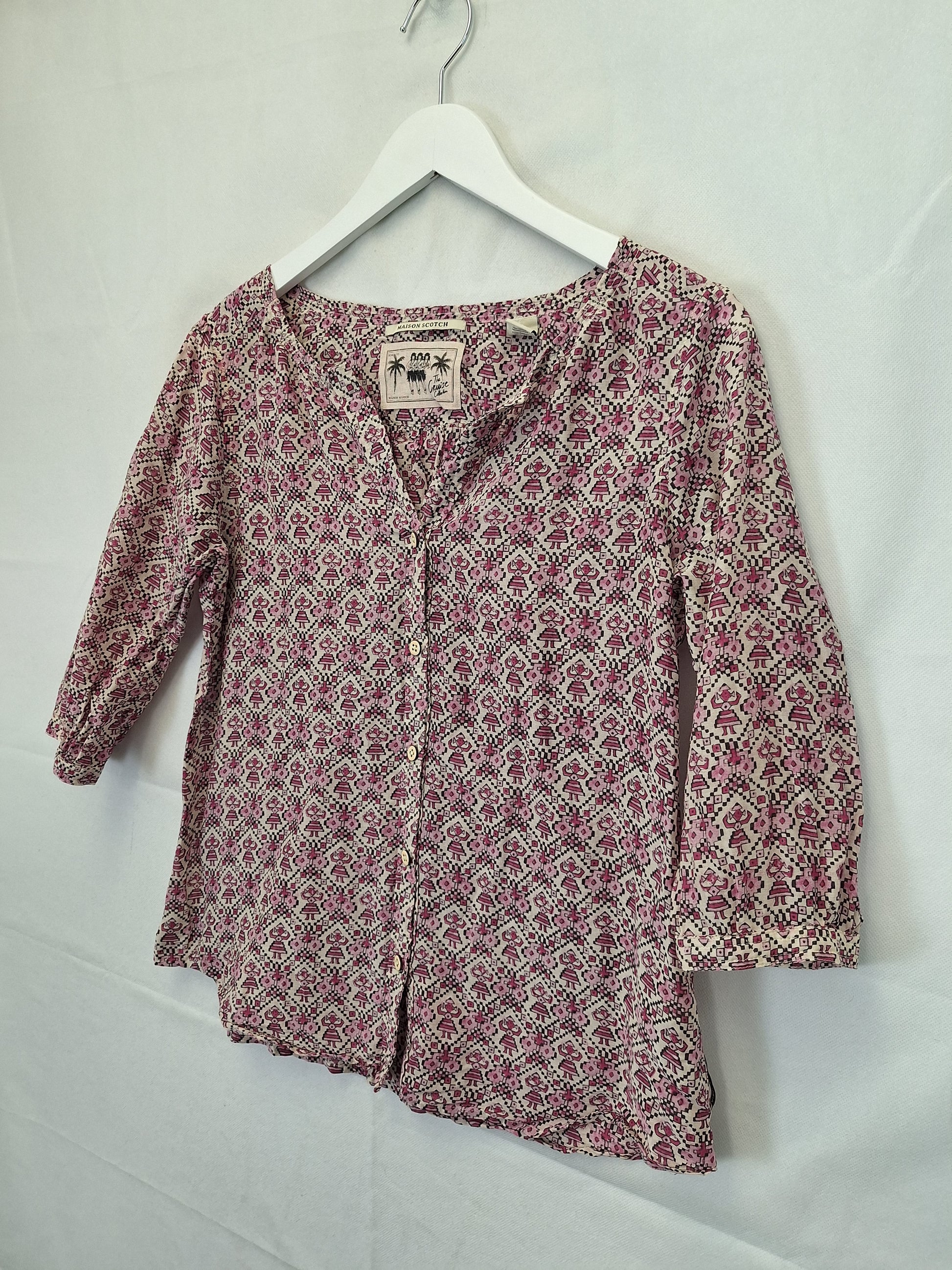 Scotch & Soda Cruise 3/4 Sleeve Blouse Size 8 by SwapUp-Online Second Hand Store-Online Thrift Store