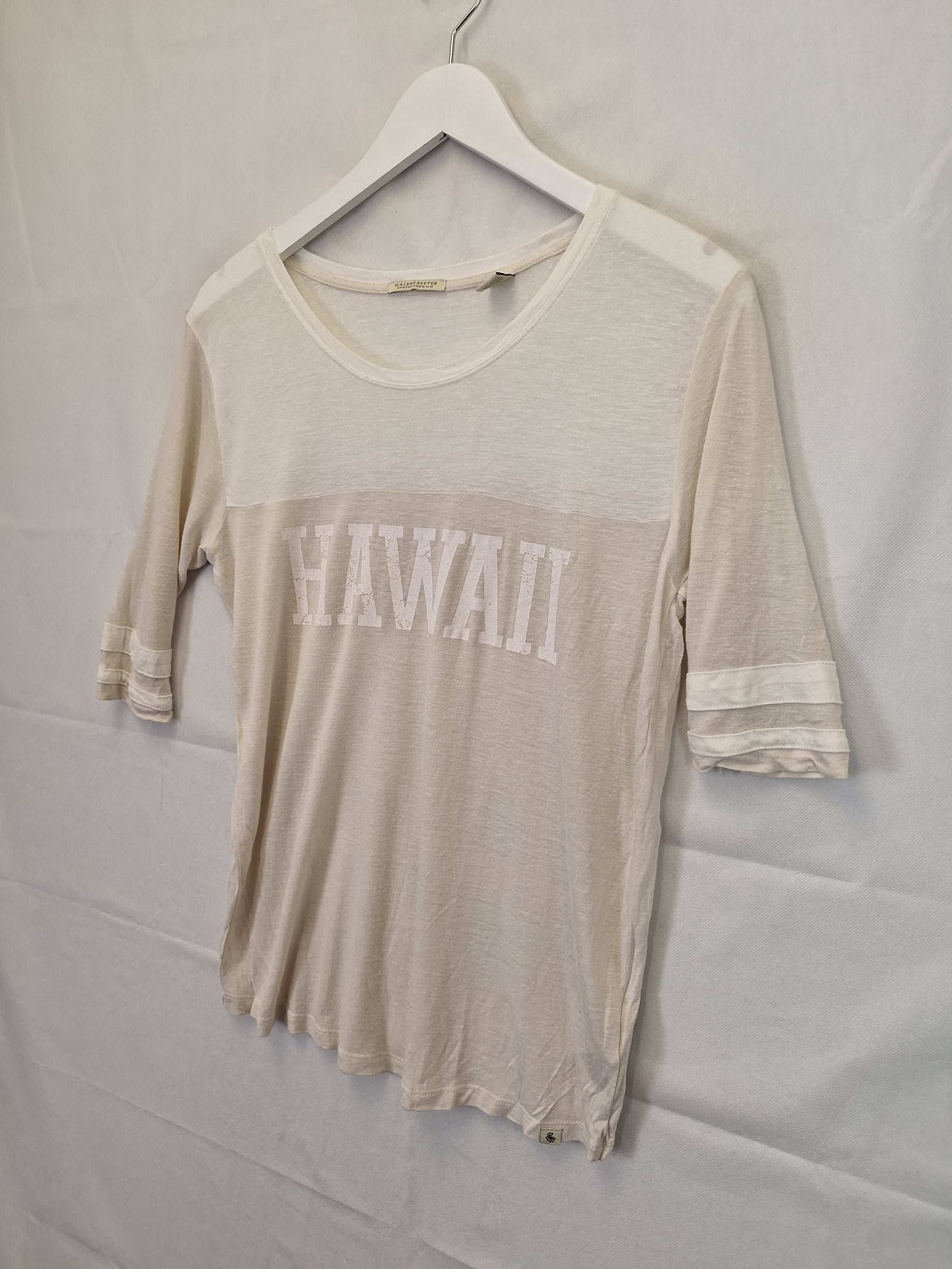Scotch & Soda Hawaii Beige Top Size XS by SwapUp-Online Second Hand Store-Online Thrift Store