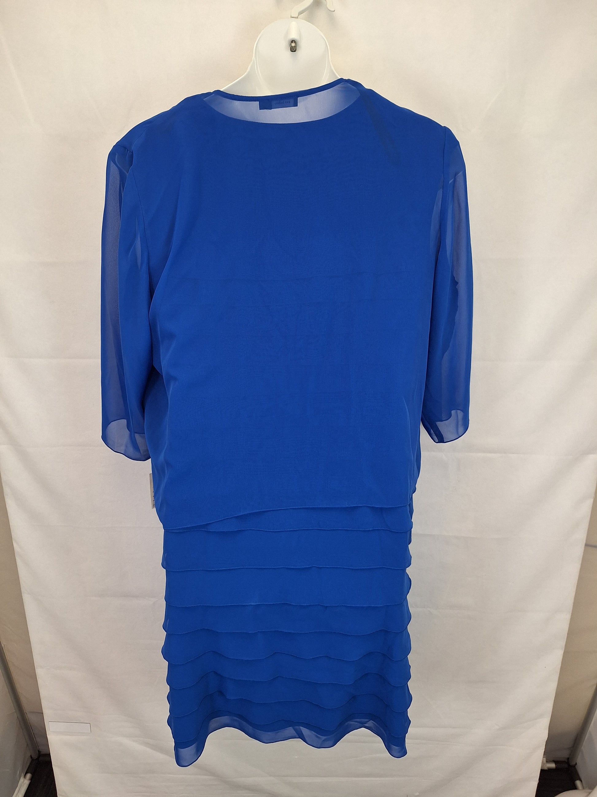 Eve Hunter Cobalt Sheer Midi Dress Size 22 by SwapUp-Online Second Hand Store-Online Thrift Store