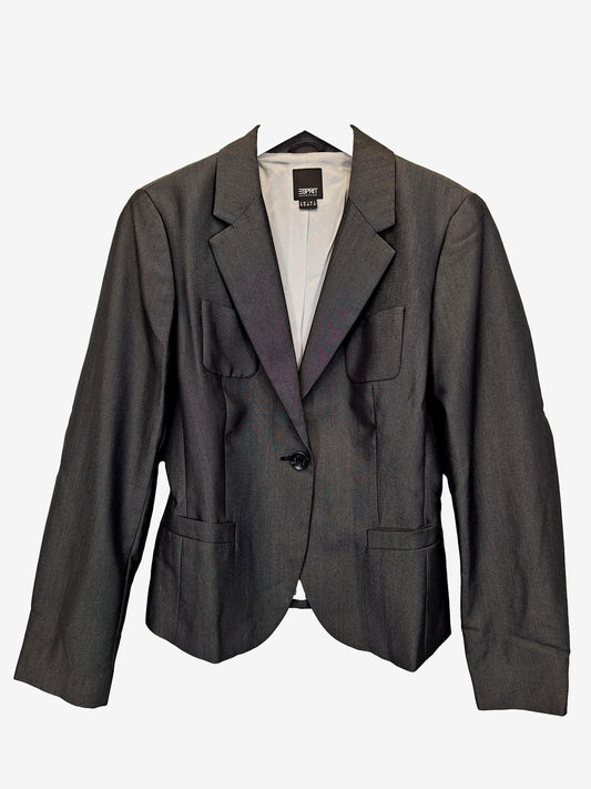 Esprit Shiny Tailored Single Breasted Blazer Size 10 by SwapUp-Online Second Hand Store-Online Thrift Store